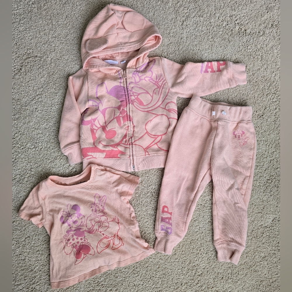 babyGap & Disney Graphic Hoodie, Joggers, And T-Shirt Set